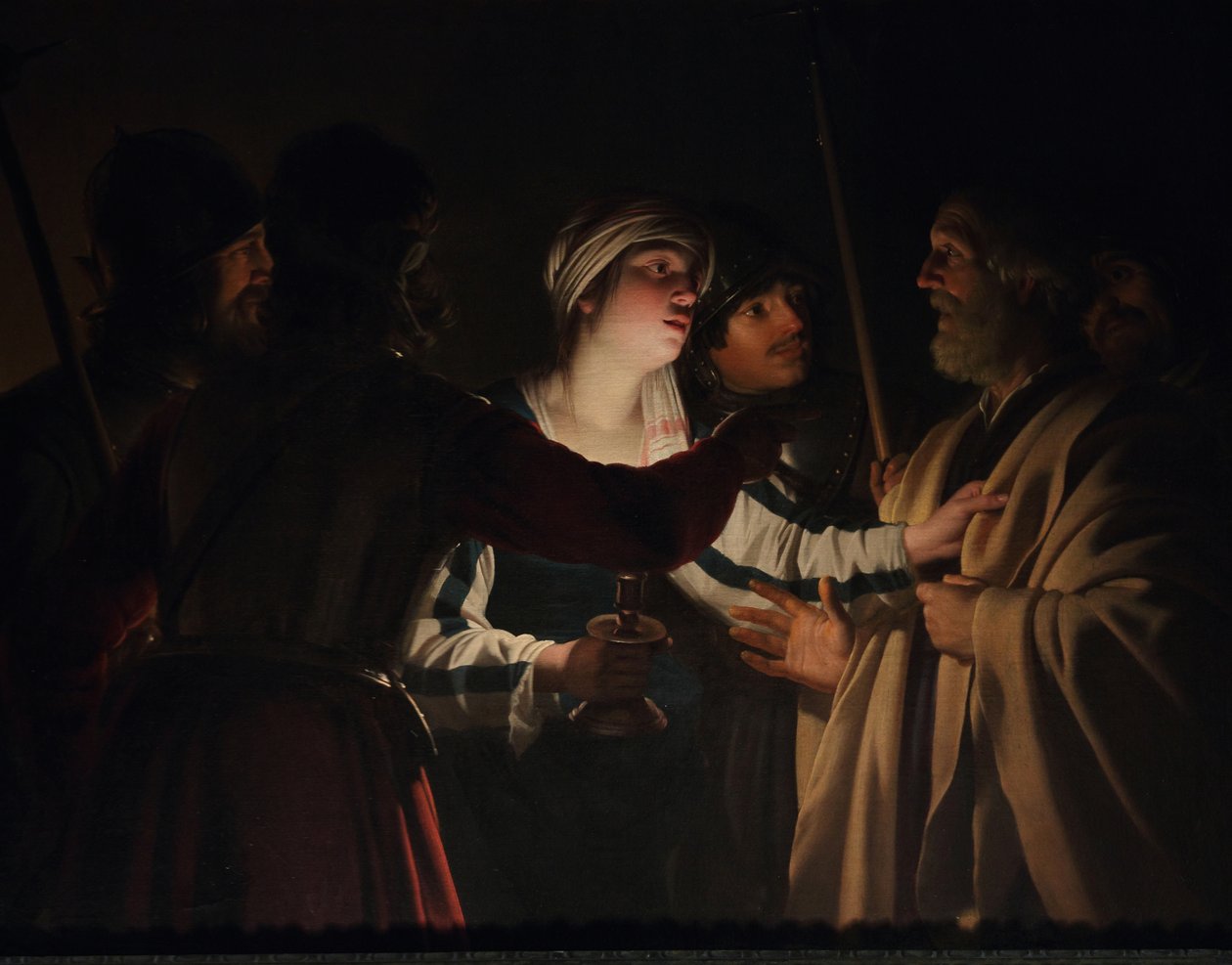 La negación de San Pedro de Gerard van Honthorst