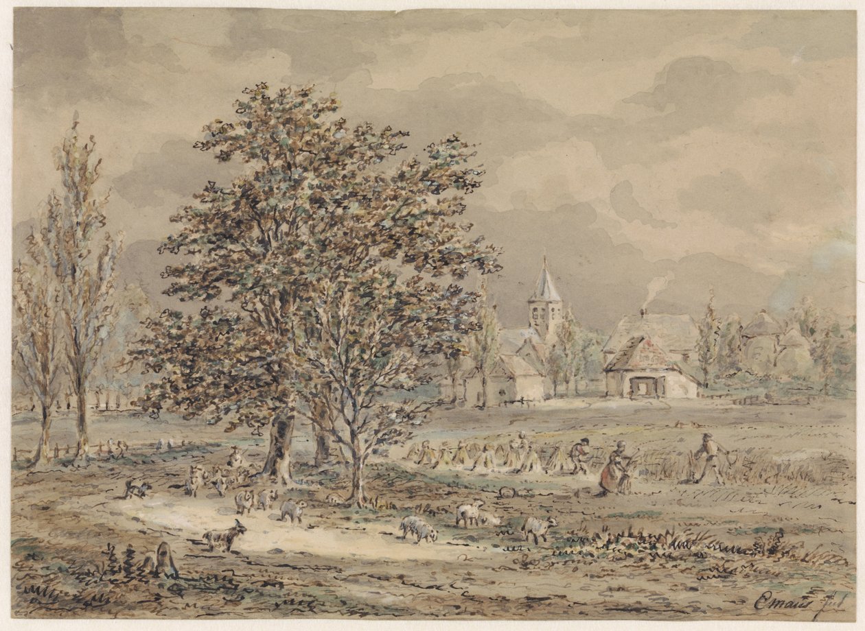 Vista del pueblo de Zoelmond de Gerardus Emaus de Micault