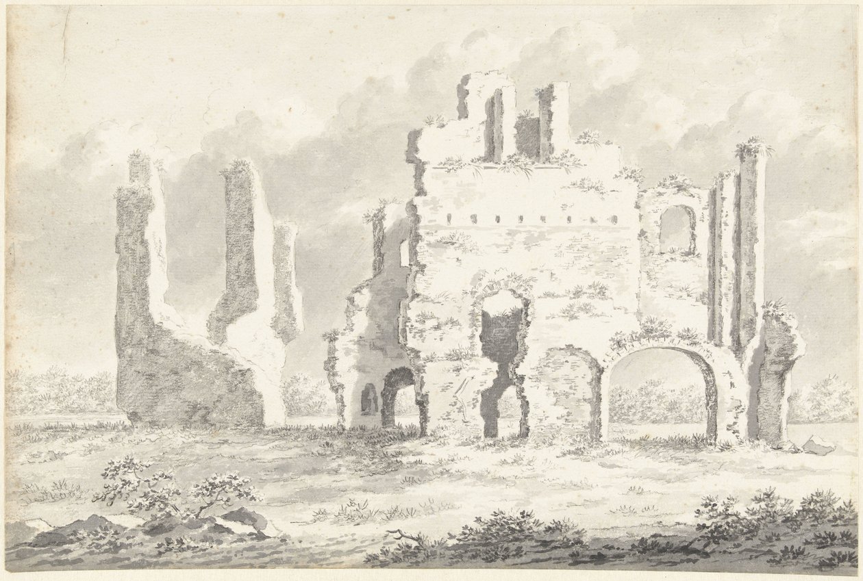 Ruinas de la Abadía de Rijnsburg de Gerardus Johannes Verburgh