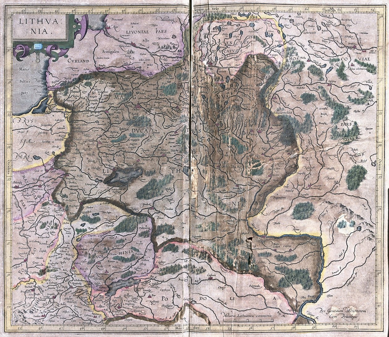Lituania (grabado) de Gerardus Mercator