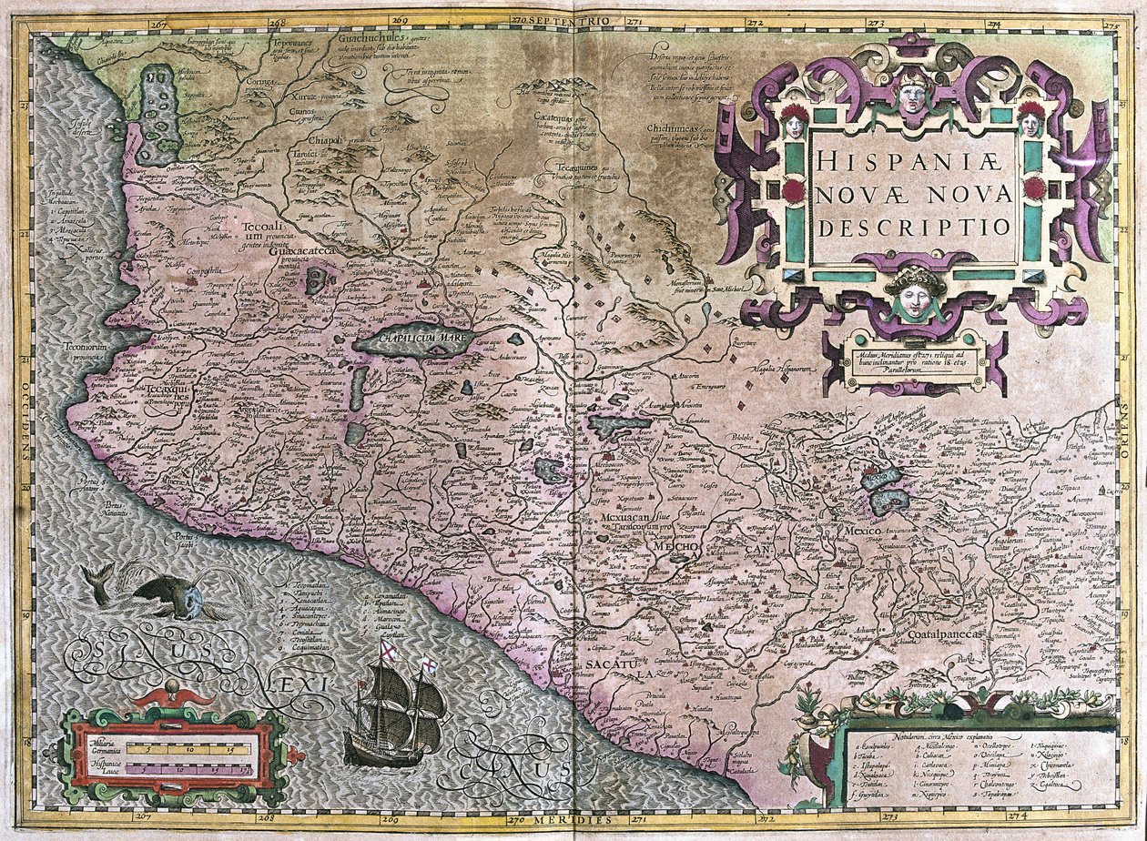 México (grabado) de Gerardus Mercator