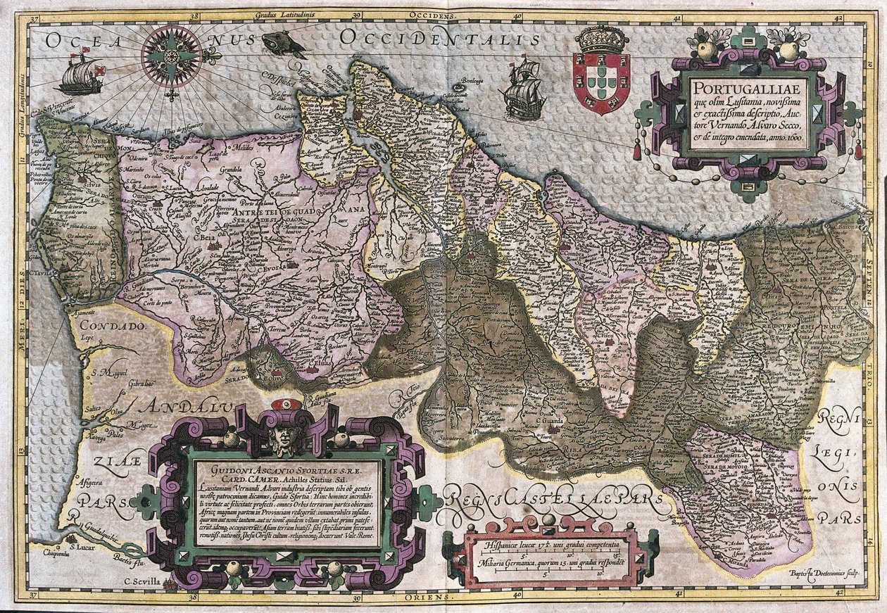 Portugal (grabado) de Gerardus Mercator