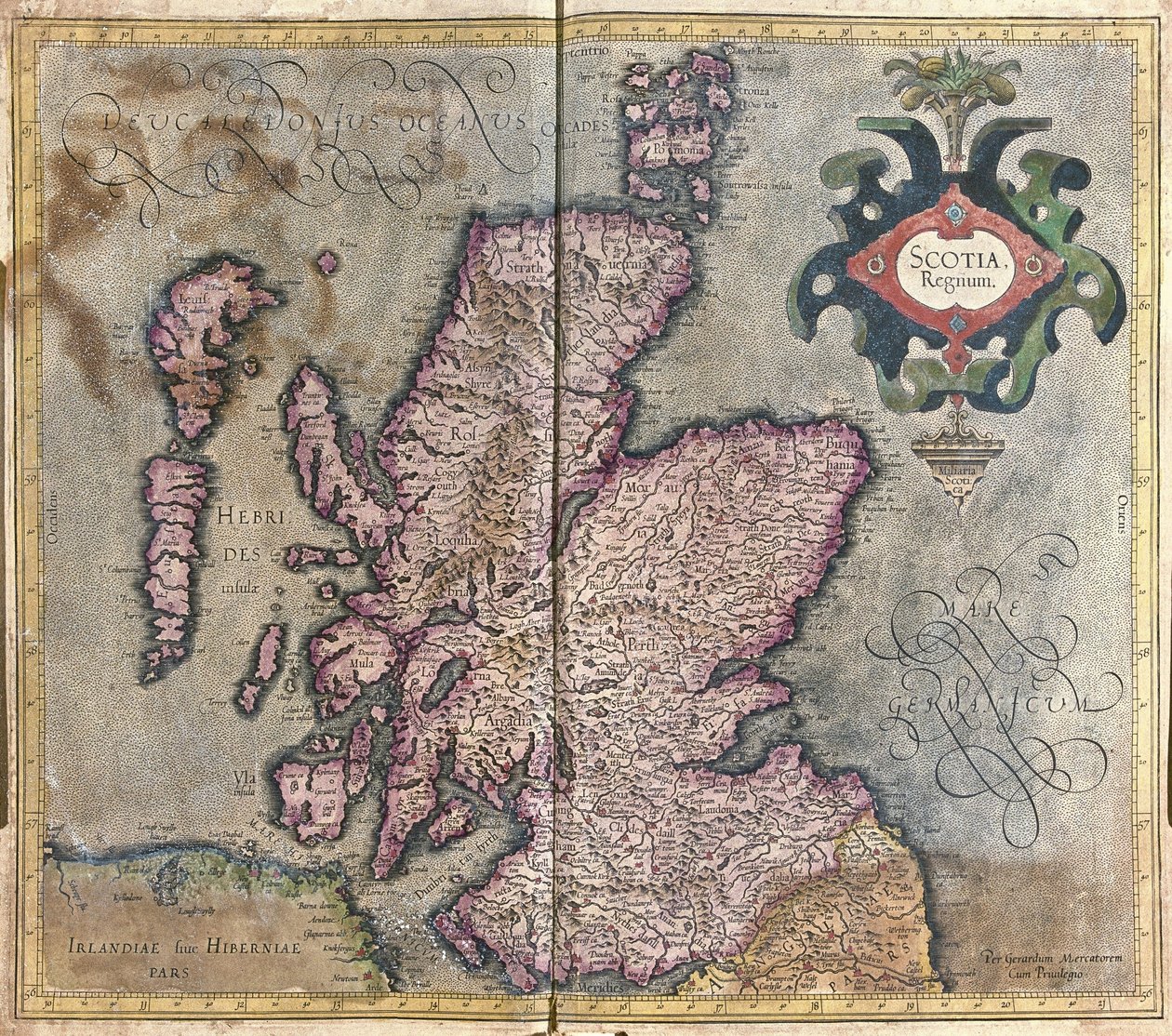 Escocia, Gran Bretaña de Gerardus Mercator