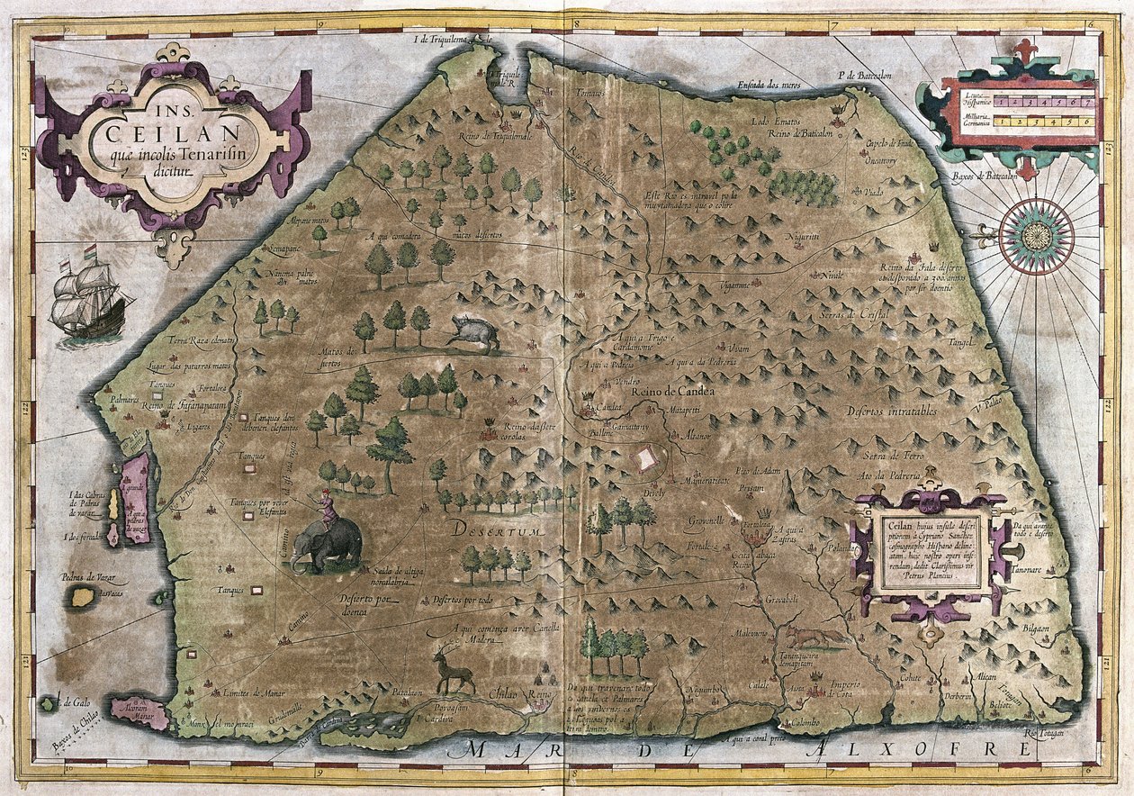 Sri Lanka (grabado) de Gerardus Mercator