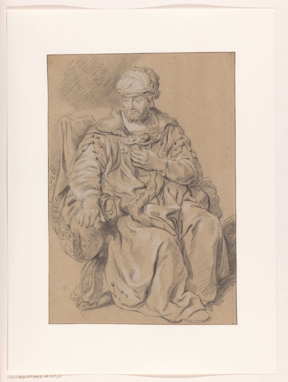 Hombre oriental sentado de Gerbrand van den Eeckhout (copy after)
