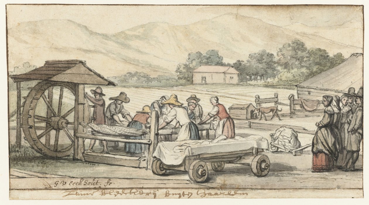Los campos de blanqueo cerca de Haarlem de Gerbrand van den Eeckhout