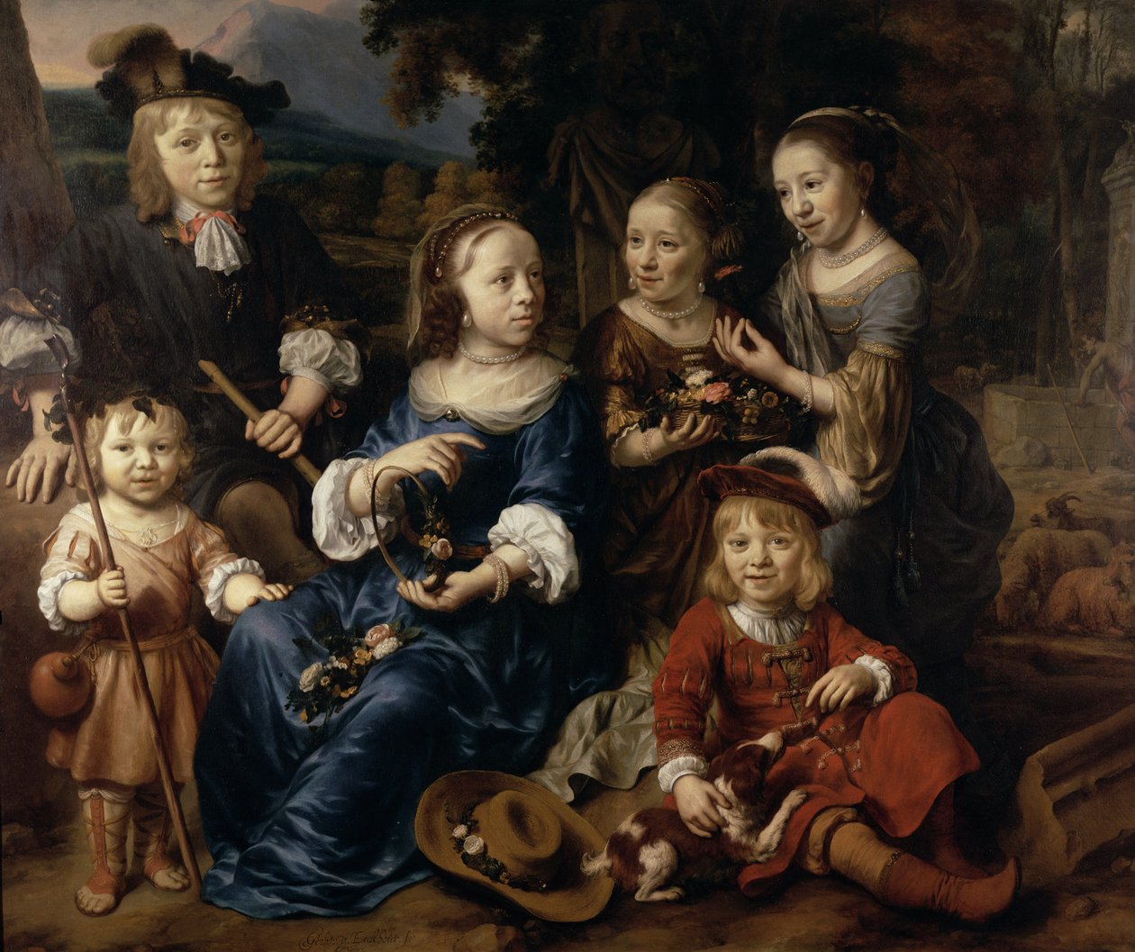 Los Niños de Altetus Tocando, 1667 de Gerbrand van den Eeckhout