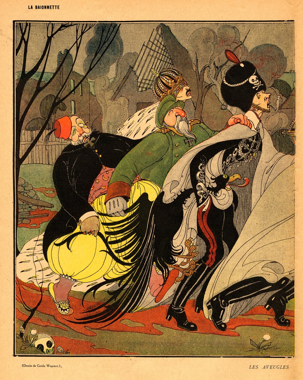 La Bayoneta, Satírico en Colores de Gerda Marie Frederike Wegener