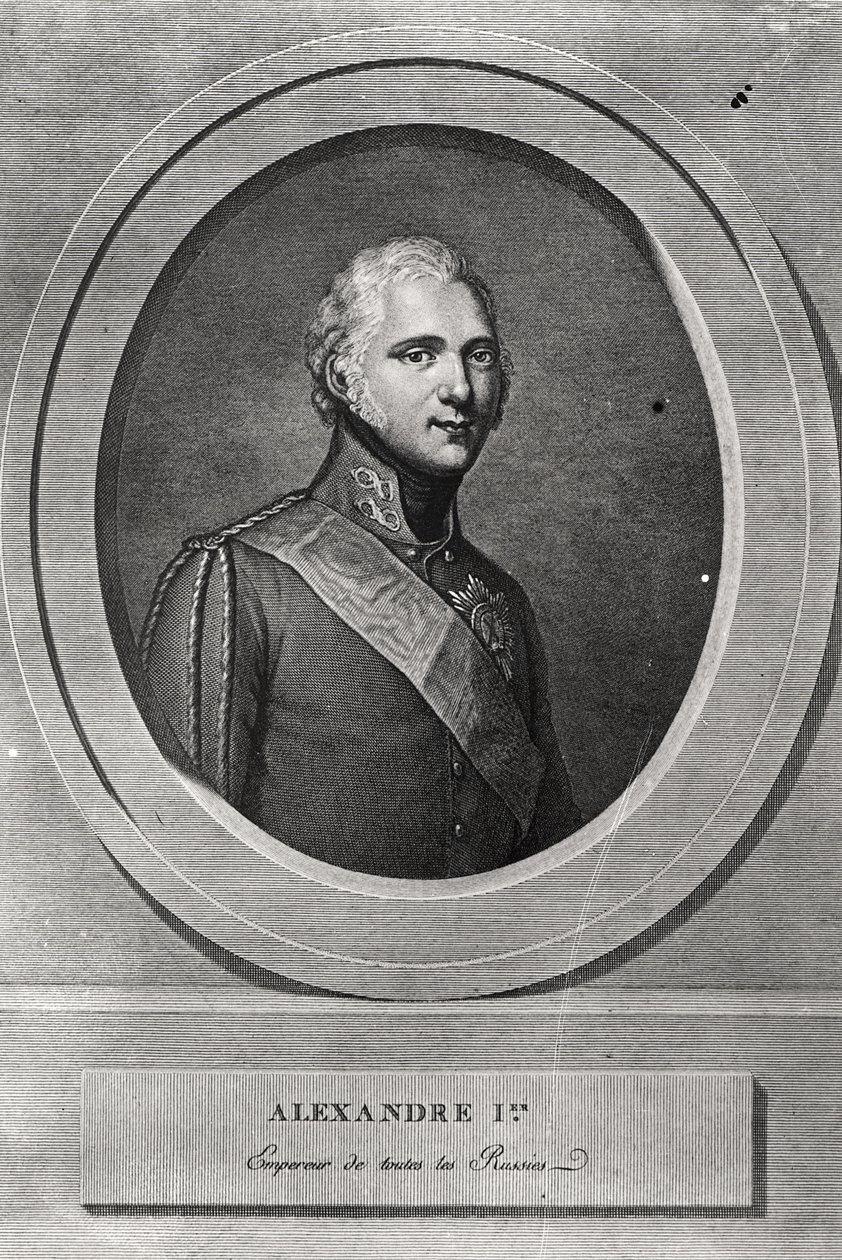 Retrato de Alejandro I (1777-1825) grabado por Pierre Alexandre Tardieu (1756-1844) de Gerhard Kuchelchen