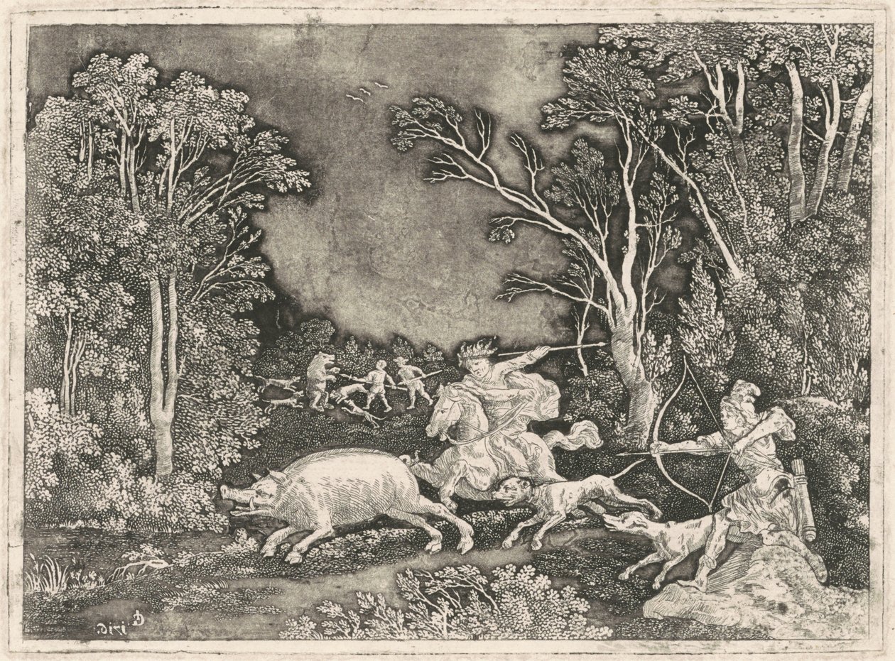 Caza de jabalí antigua de Gerhard Janssen