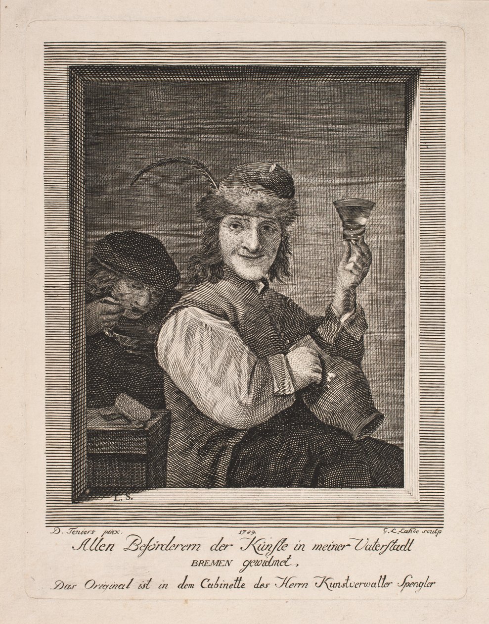 Campesino con jarra y vaso de Gerhard Ludvig Lahde
