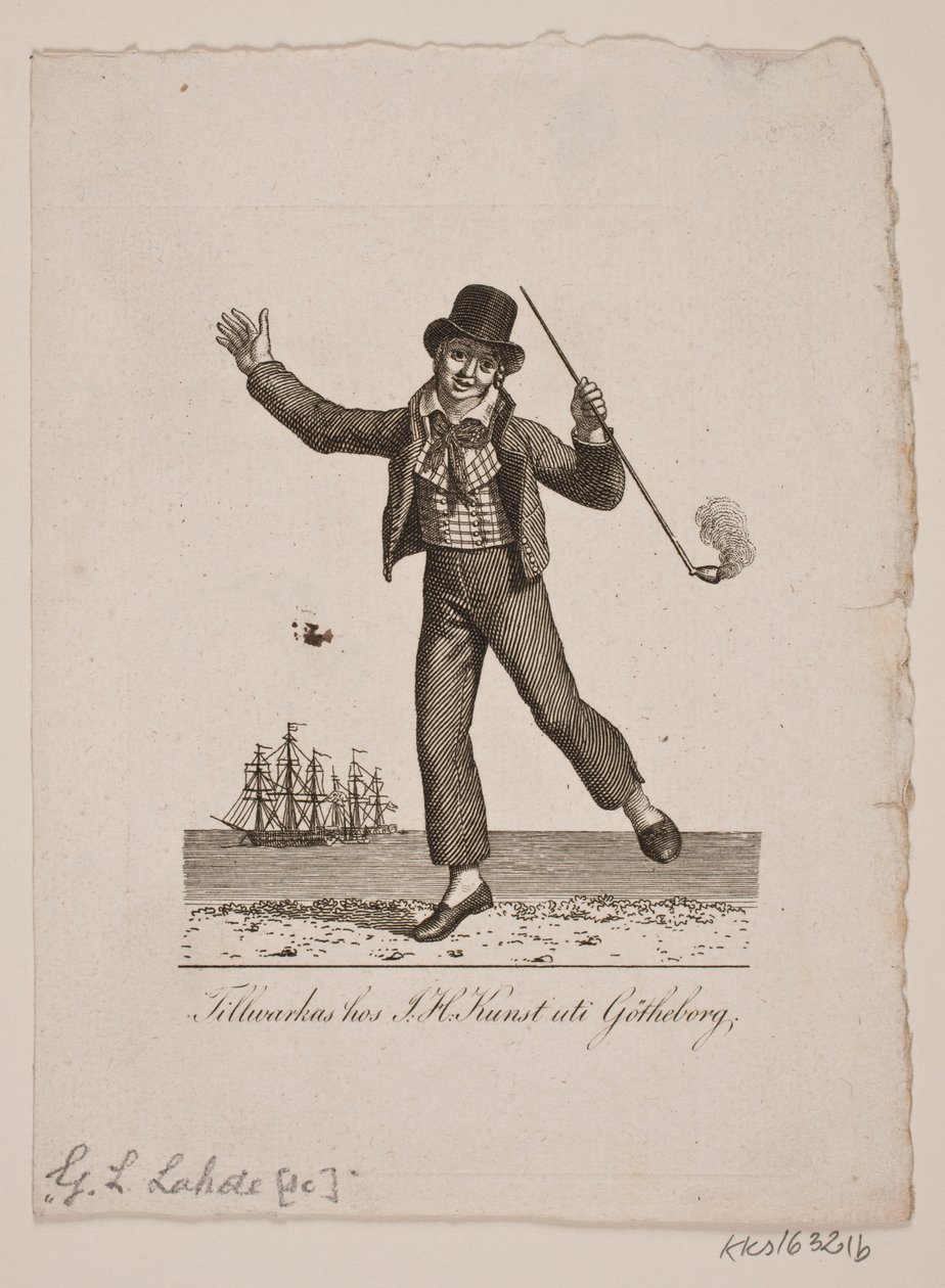 Marinero bailando con pipa de Gerhard Ludvig Lahde