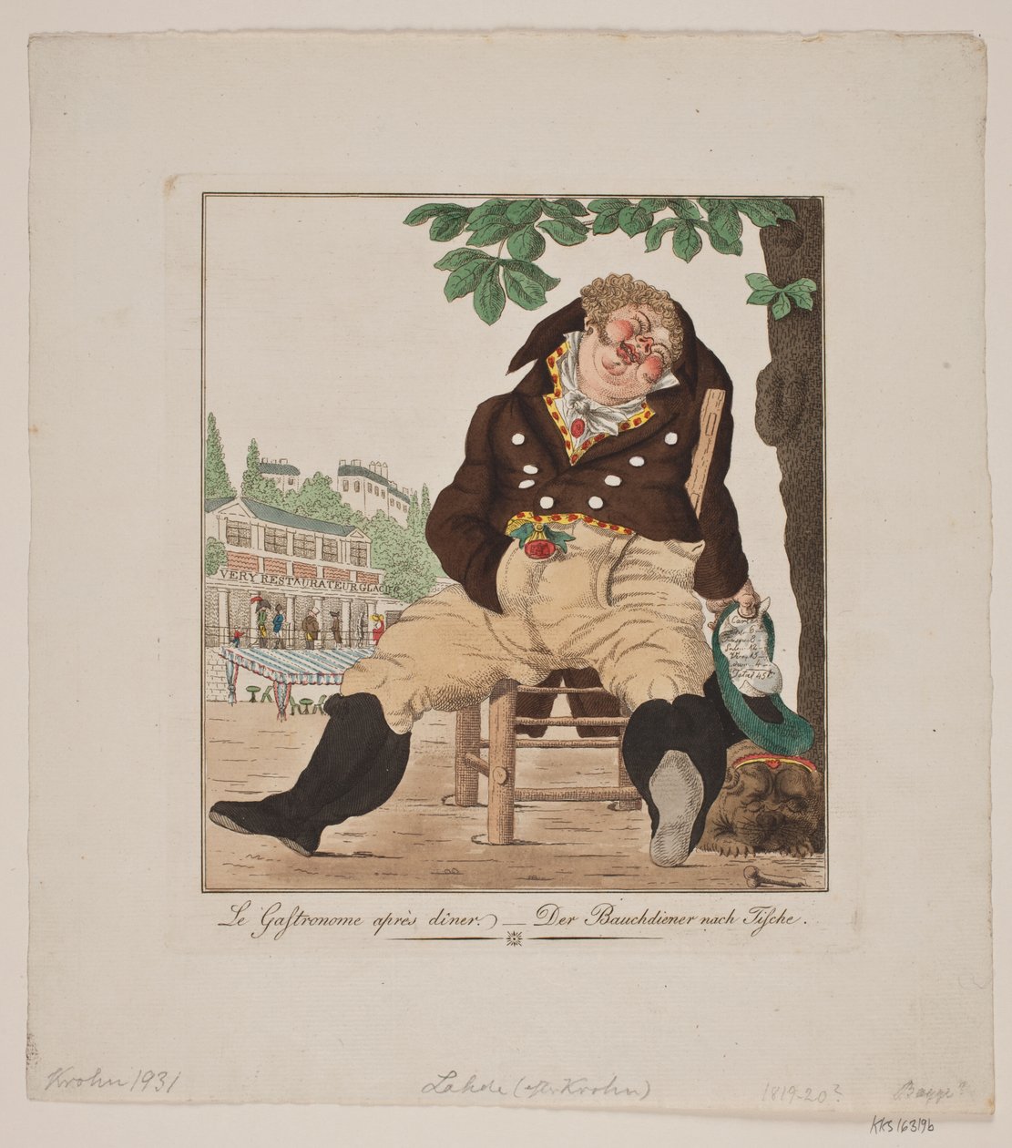El gastrónomo después de la cena de Gerhard Ludvig Lahde