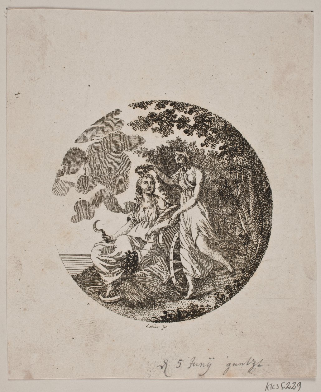 Titelvignet til Danmarks og Holsteens Flora de Gerhard Ludvig Lahde