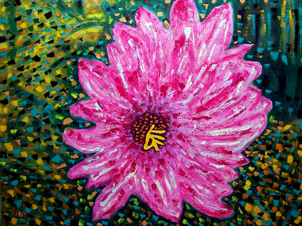 Floral abstracto III, 2023 (óleo sobre lienzo) de Gerhardt Isringhaus