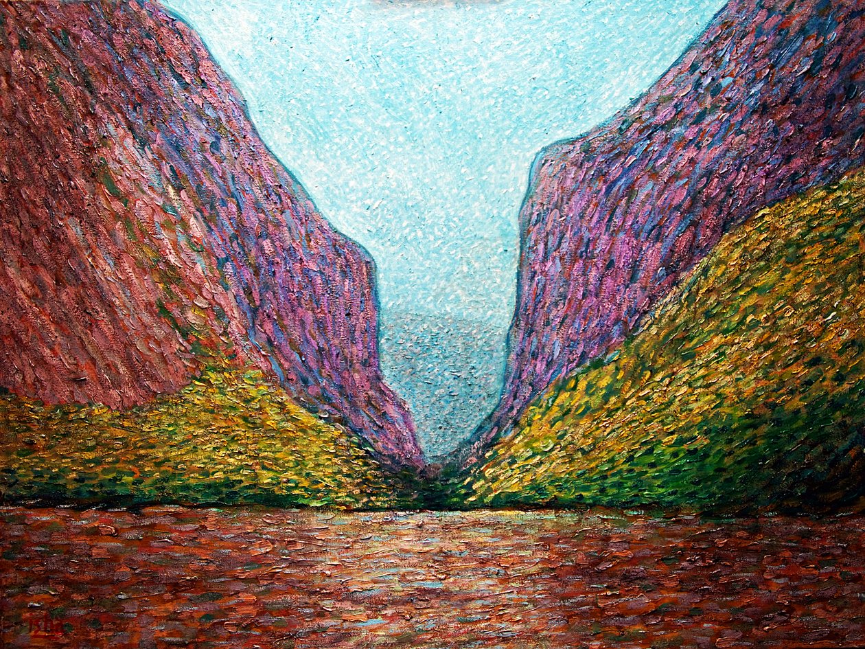 Cañón del Sumidero,2019 (óleo sobre lienzo) de Gerhardt Isringhaus