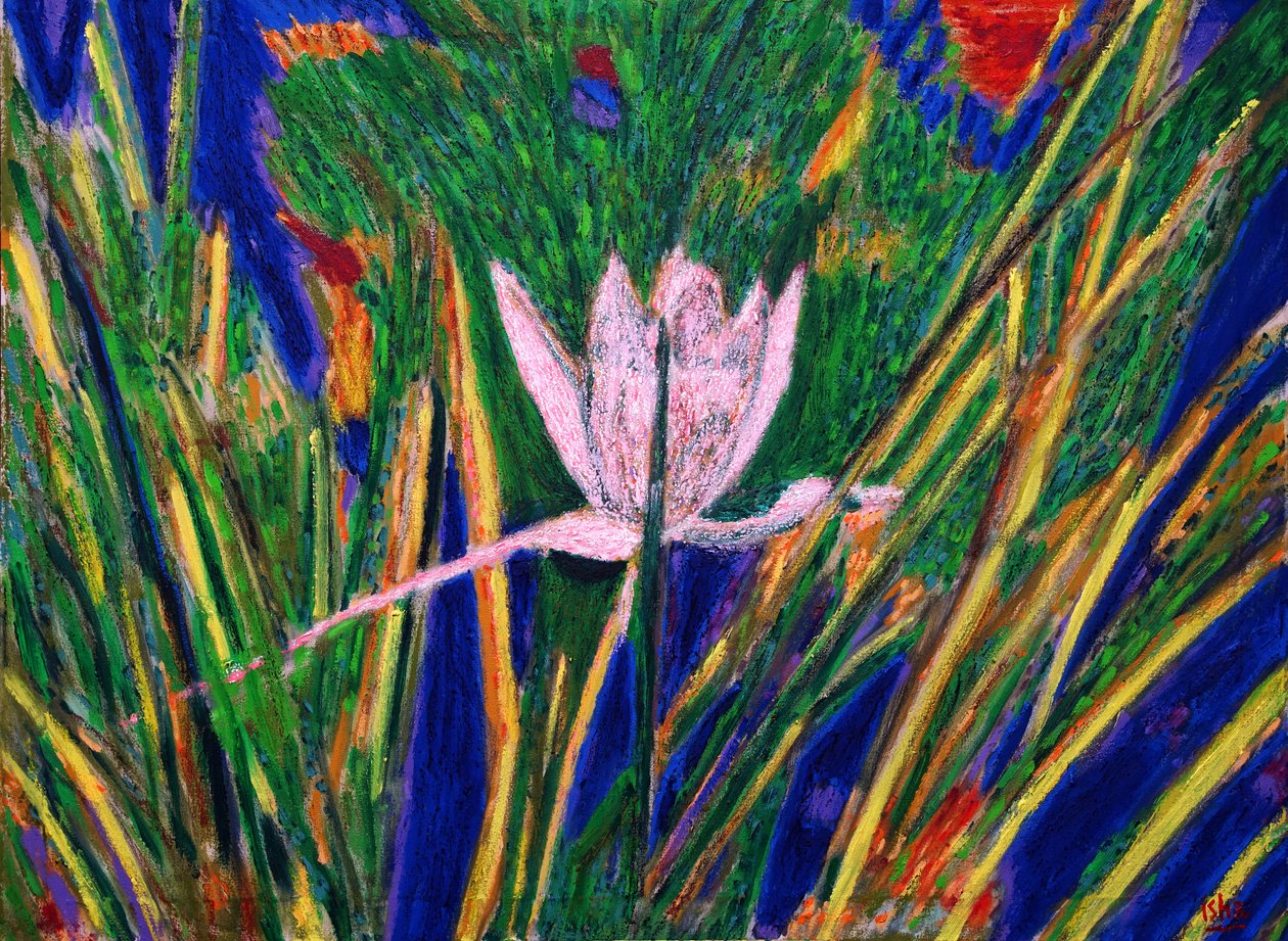 Lirios de agua, 2019, óleo sobre lienzo de Gerhardt Isringhaus