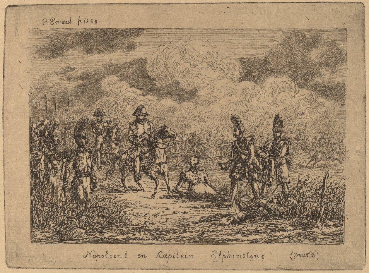 Napoleón I y el capitán Elphinstone de Gerhardus Emaus de Micault