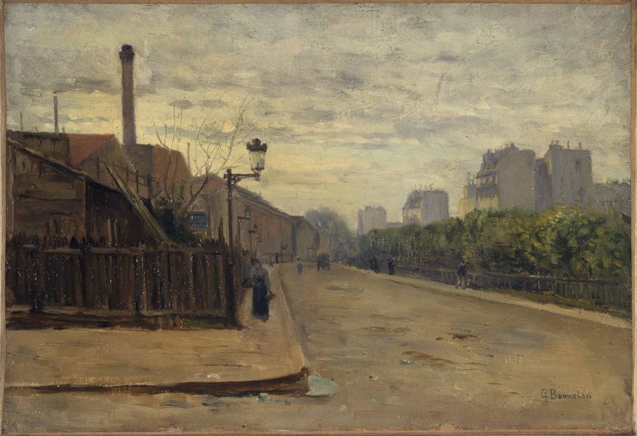 Rue Auguste-Cain, hacia 1900 (óleo) de Germain Eugene Bonneton