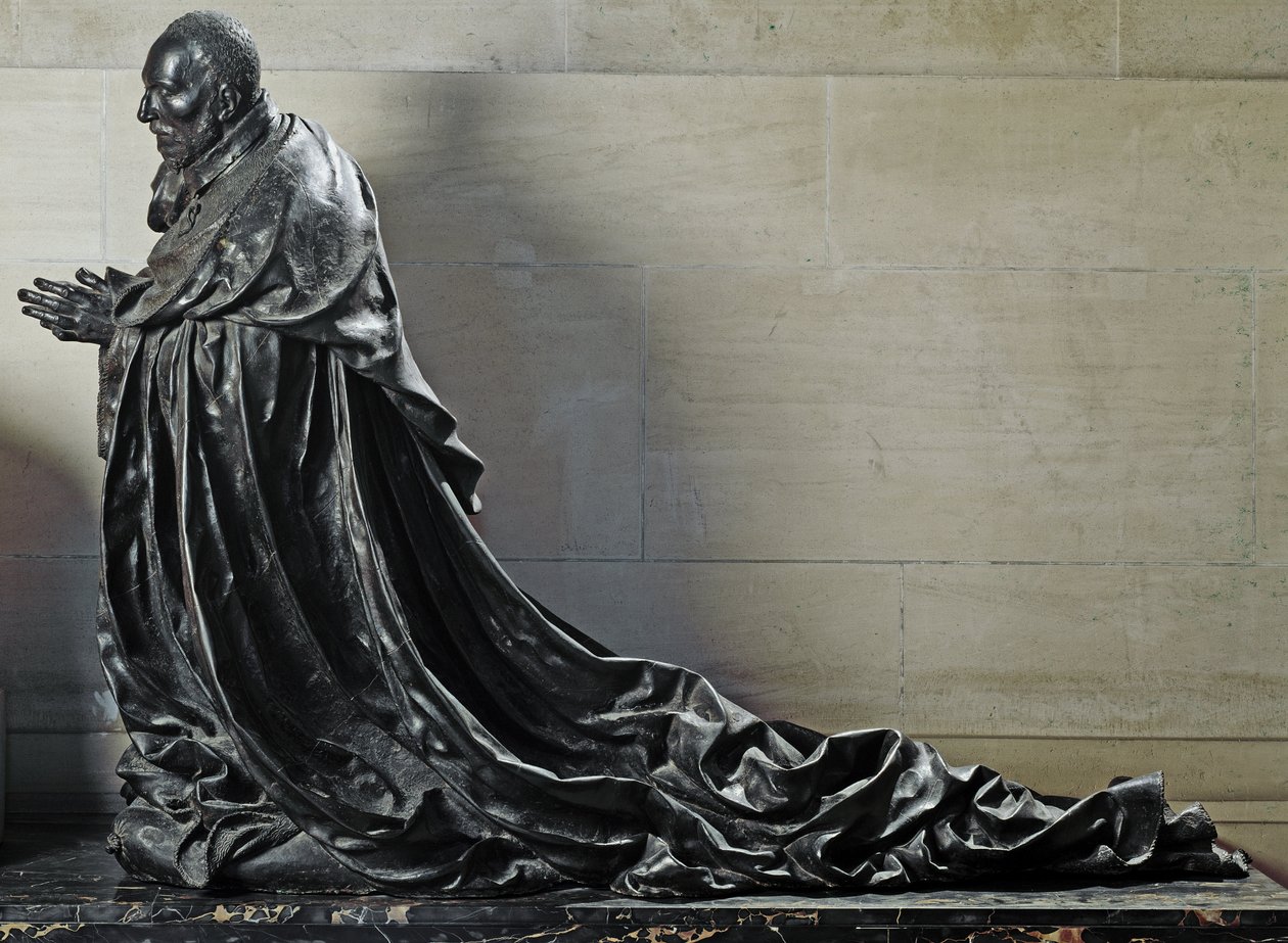 Cardenal René de Birague en oración de Germain Pilon