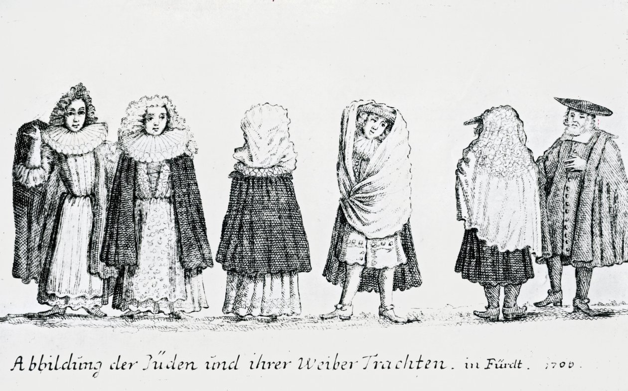 Una representación del pueblo judío y su vestimenta, 1706 de German School