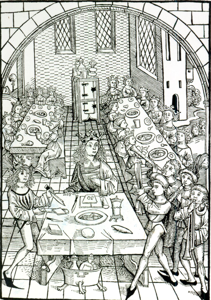 Un banquete principesco, 1491 de German School