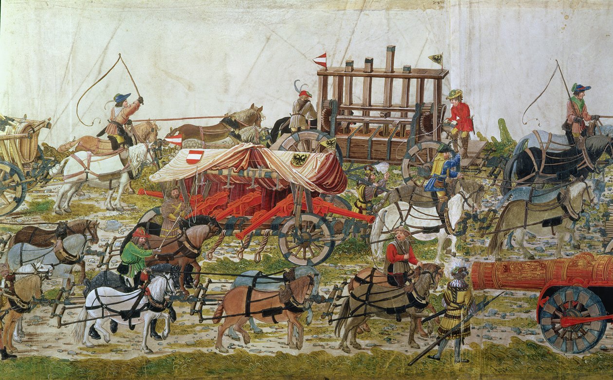 Tren de artillería de Maximiliano I (1459-1519) de German School