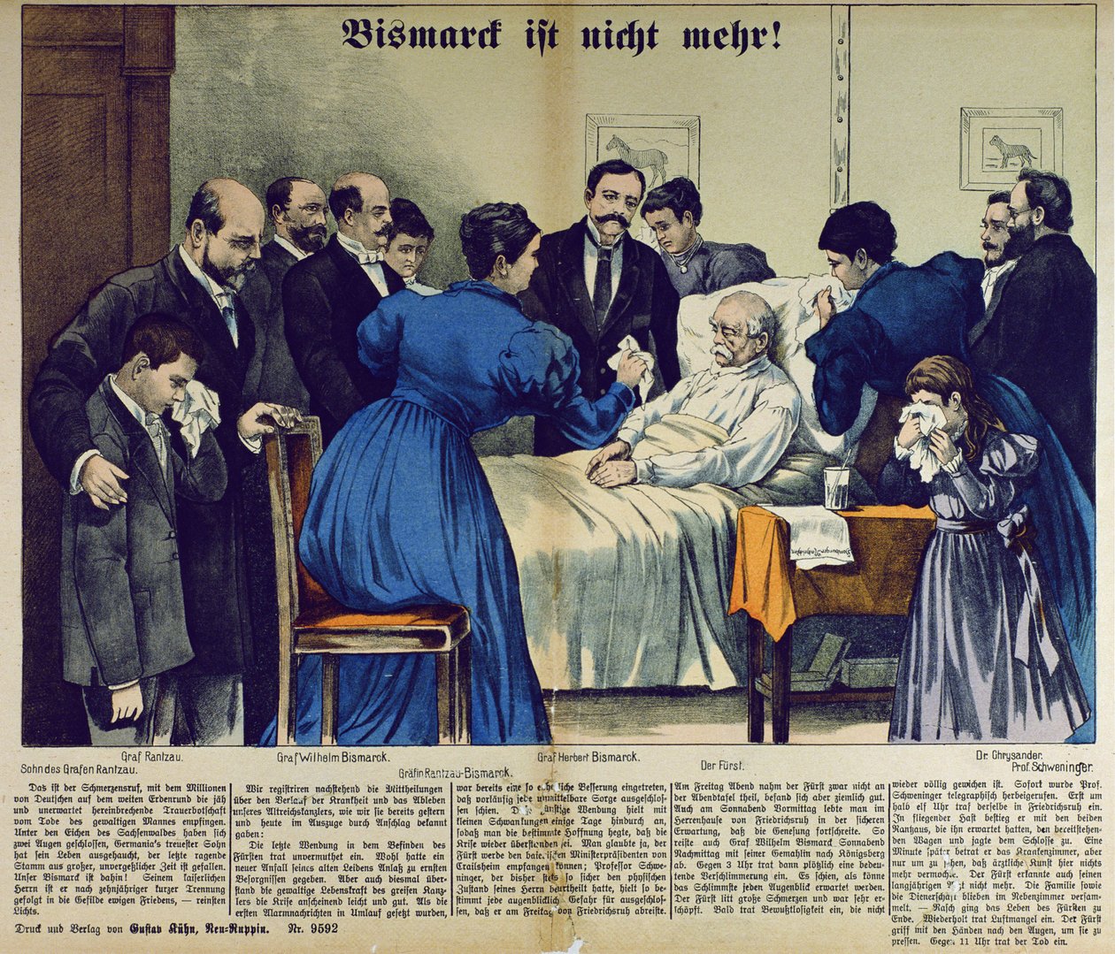 La muerte de Bismarck en Friedrichsruh el 30 de julio de 1898 de German School