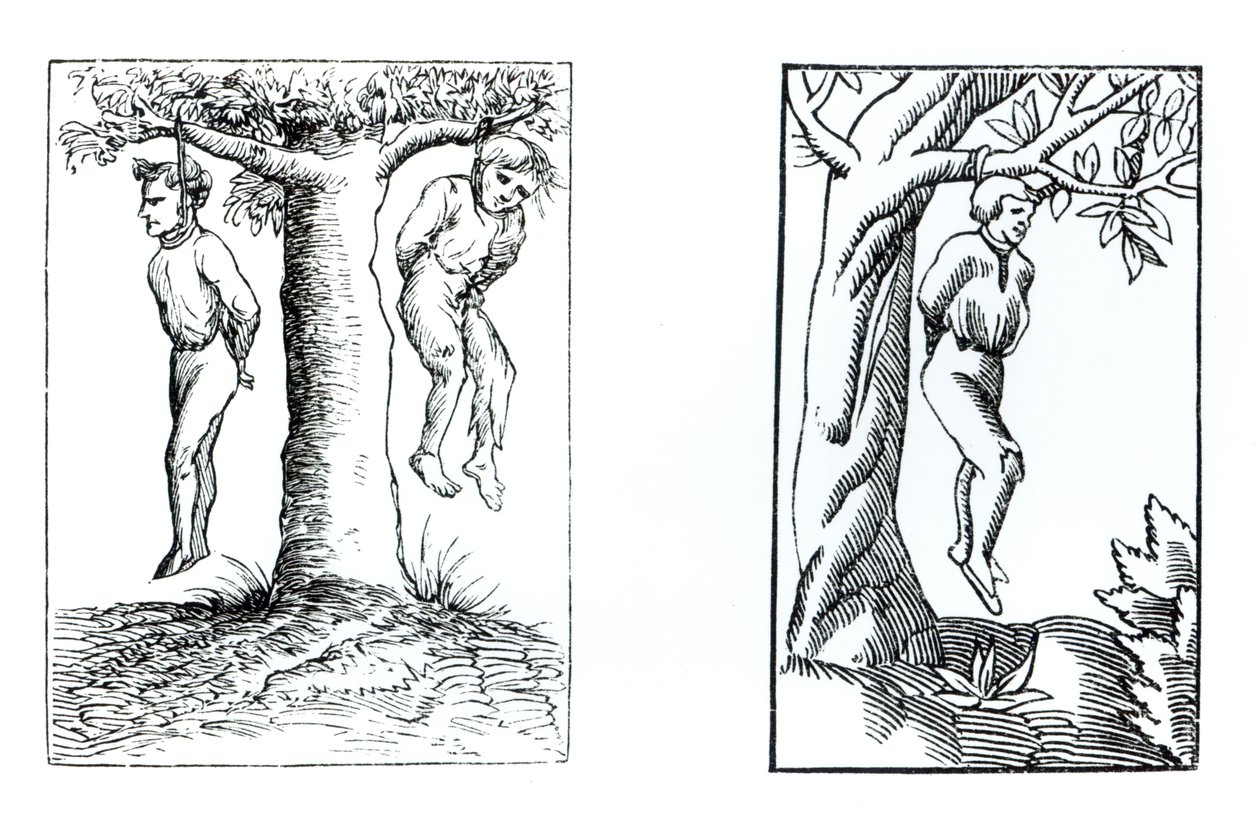 Ejecución de las sentencias del Tribunal Secreto, después de grabados en Cosmographie Universelle de Munster, publicado en 1552 de German School
