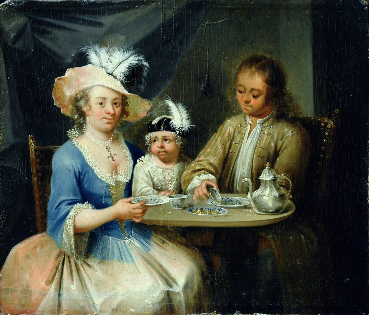 Retrato de familia, c.1760 de German School
