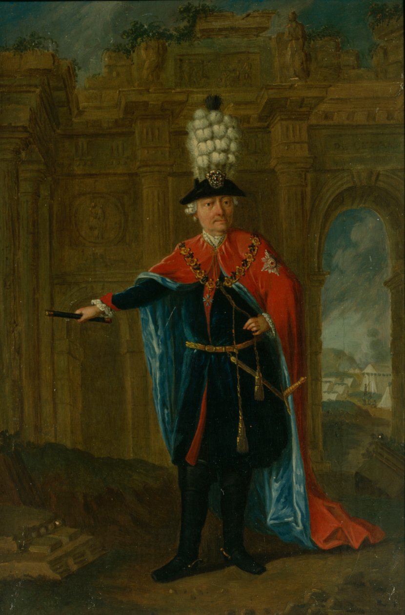 Federico el Grande vestido con el traje de la Orden del Águila Negra de German School