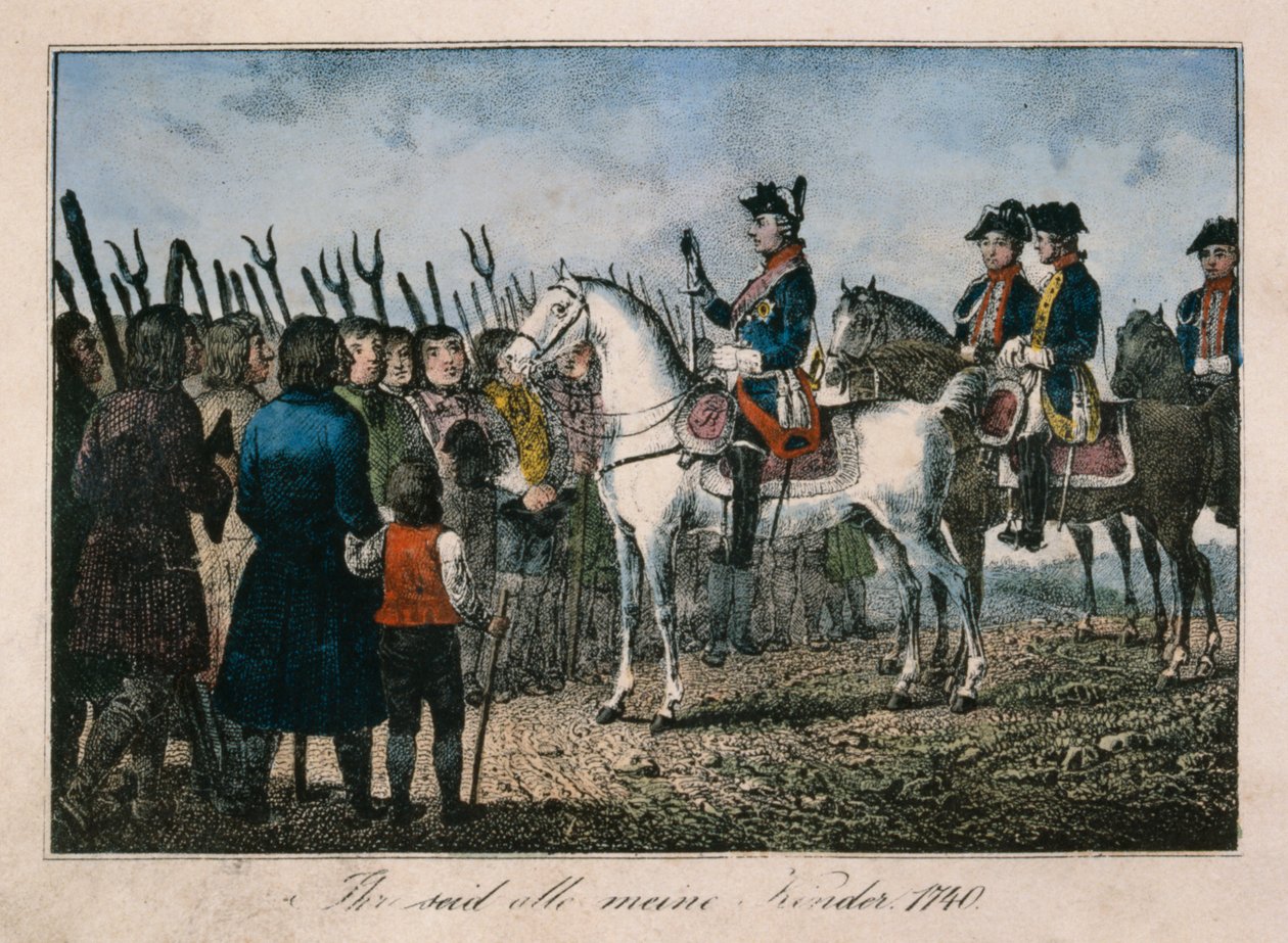 Federico el Grande con los campesinos de German School