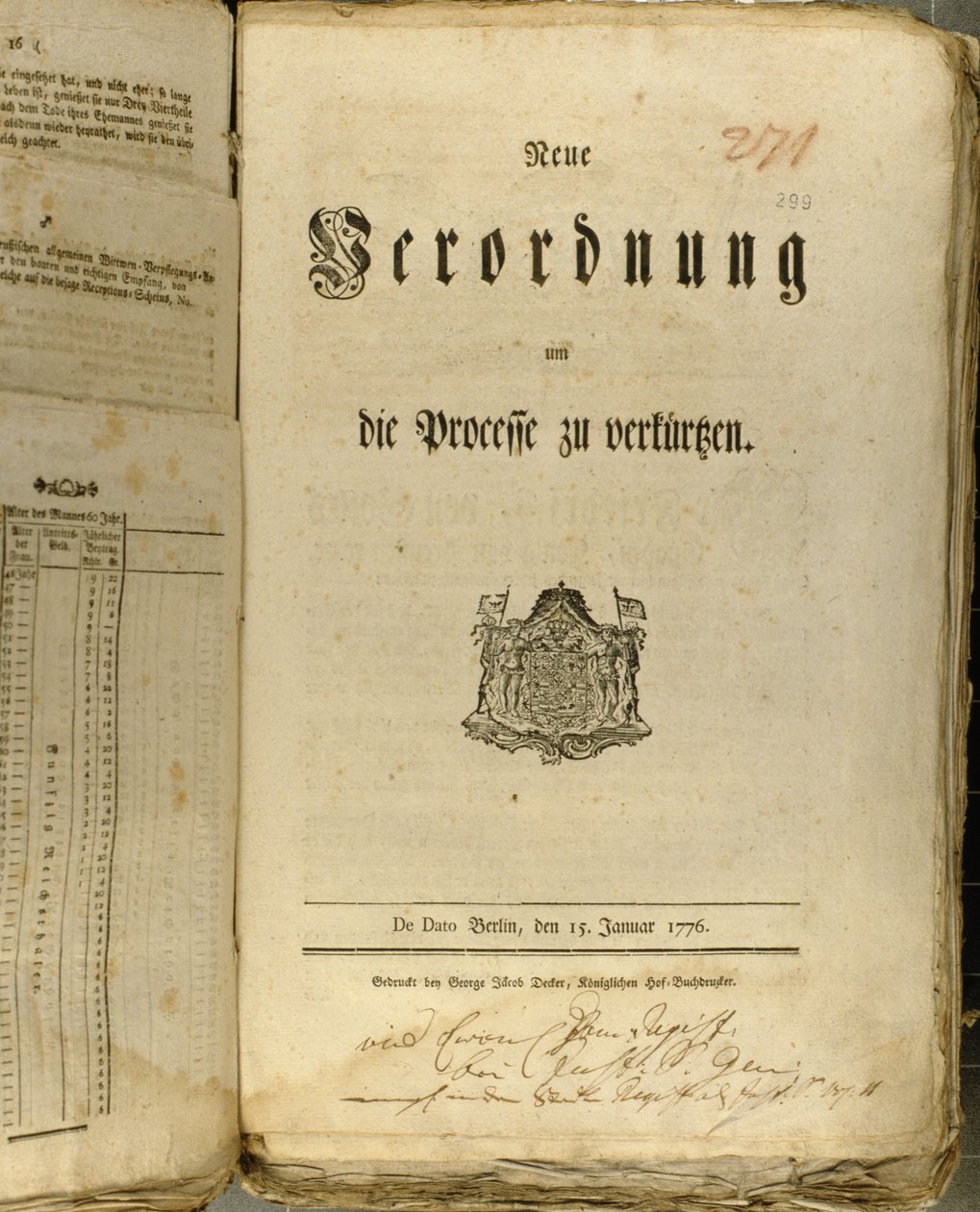 Procedimiento Legal de 1776 de German School