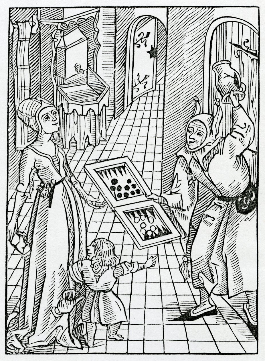 Del mal ejemplo de los mayores dado a la juventud, ilustración de la traducción inglesa de Alexander Barclay de 