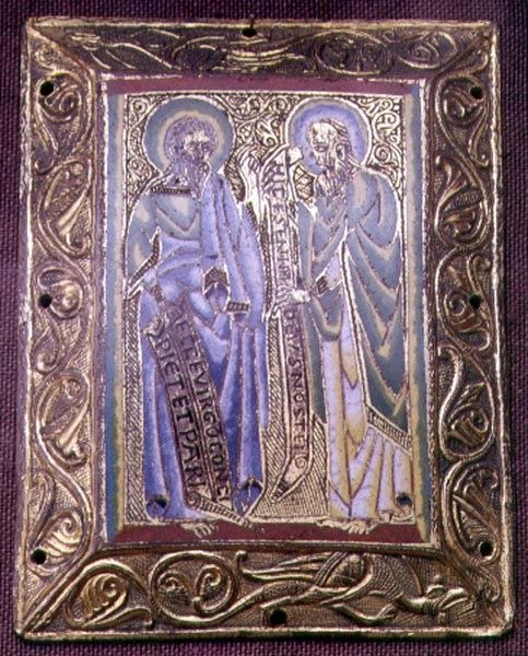 Placa que representa a Isaías y Daniel de German School
