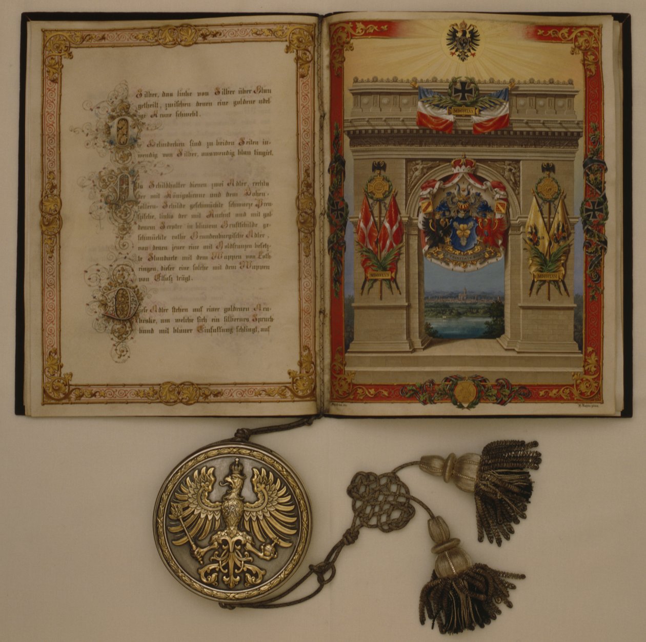 Diploma del Príncipe invistiendo a Otto von Bismarck, fechado el 21 de marzo de 1871 de German School