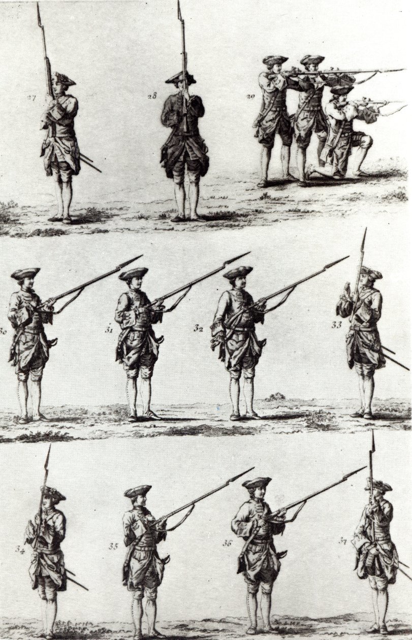 Soldados con bayonetas de German School