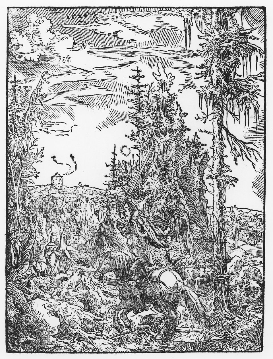 San Jorge y el Dragón, 1520 de German School