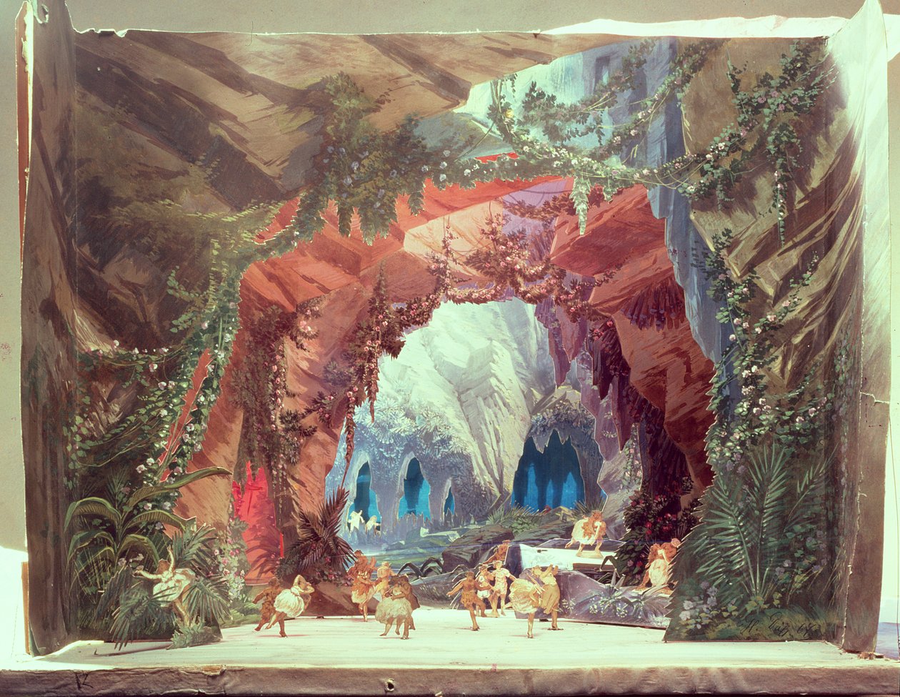 Modelo de escenario para la ópera 