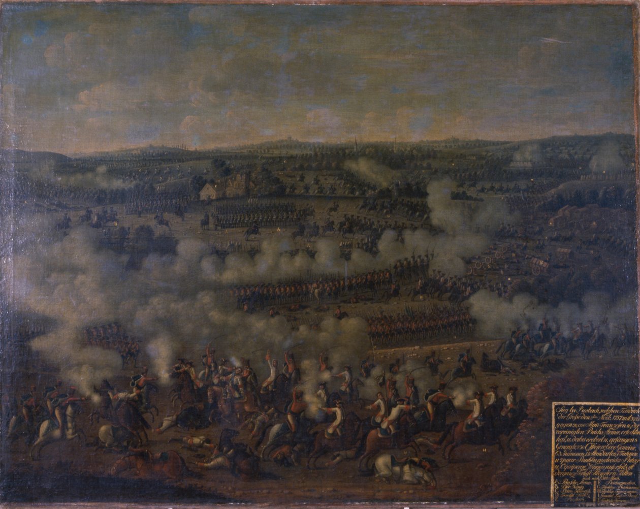 La batalla de Rossbach, 1757 de German School