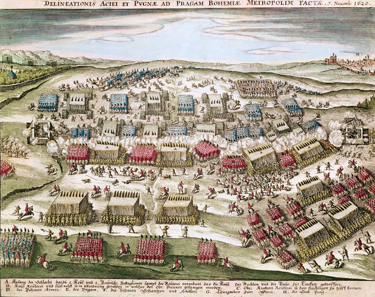 La Batalla de la Montaña Blanca (Weissen Berg), 8 de noviembre de 1620 de German School