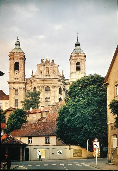 Vista de la Abadía Benedictina, comenzada por Franz Beer (1660-1726) y completada por Christoph Thumb, Andreas Schreck y Donato Guiseppe Frisoni, 1715-28 de German School