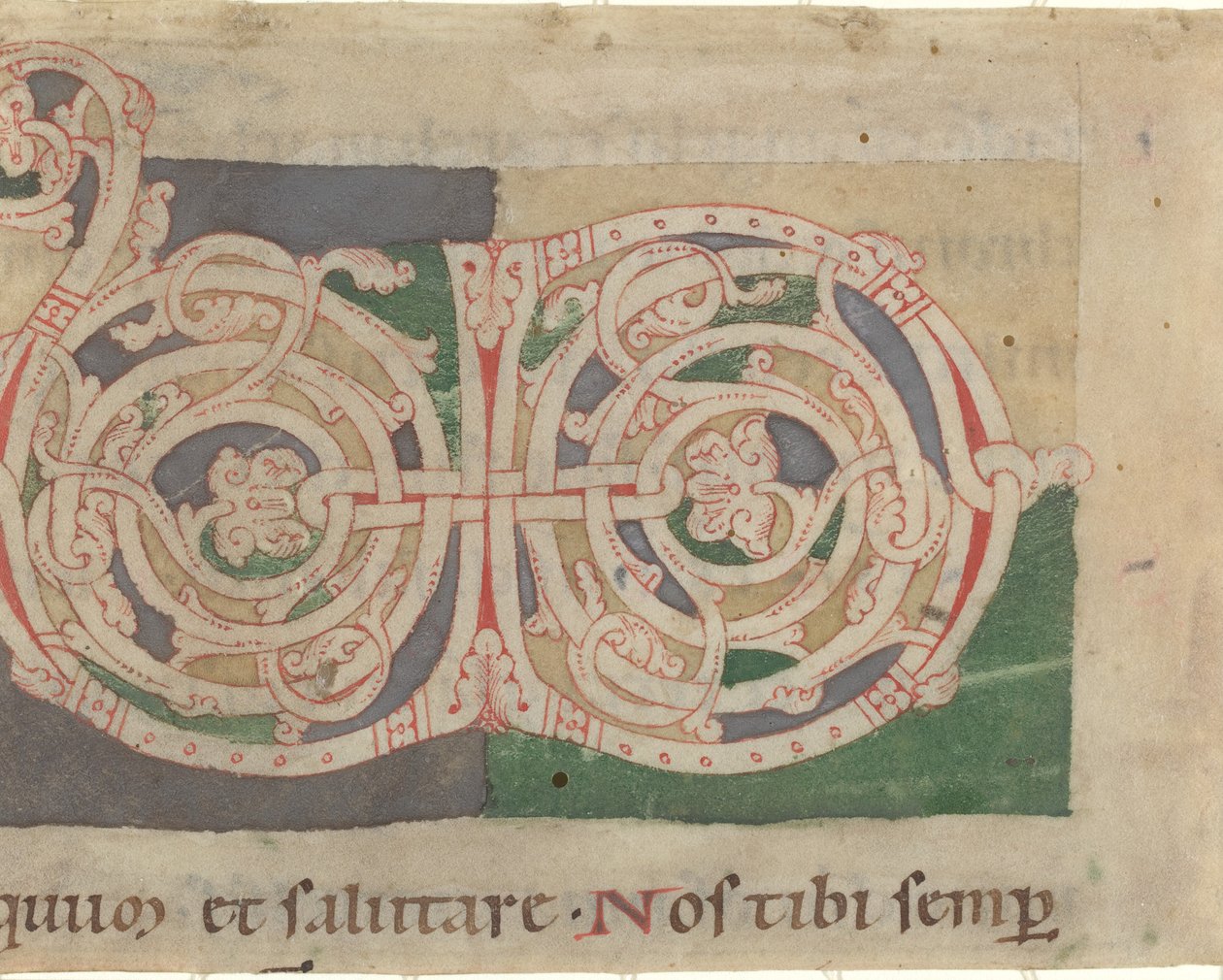 Iniciales V y D de German 12th Century