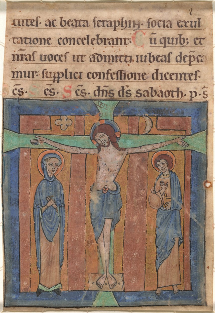 La crucifixión de German 12th Century