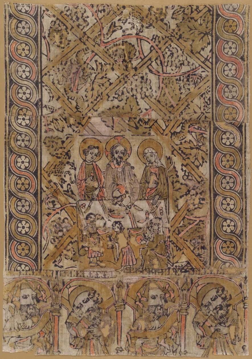 Un paño de atril con las bodas de Caná de German 15th Century