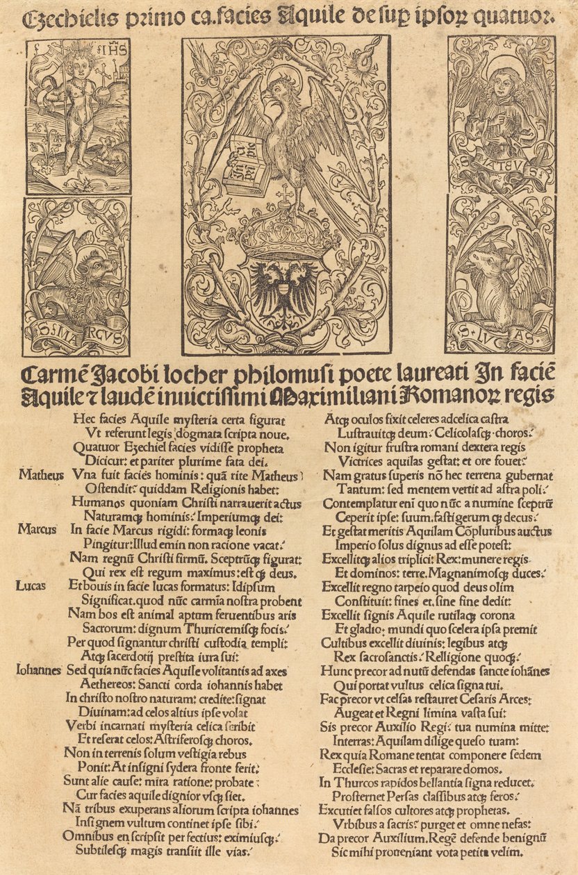 Alegoría del águila y el emperador Maximiliano I de German 15th Century
