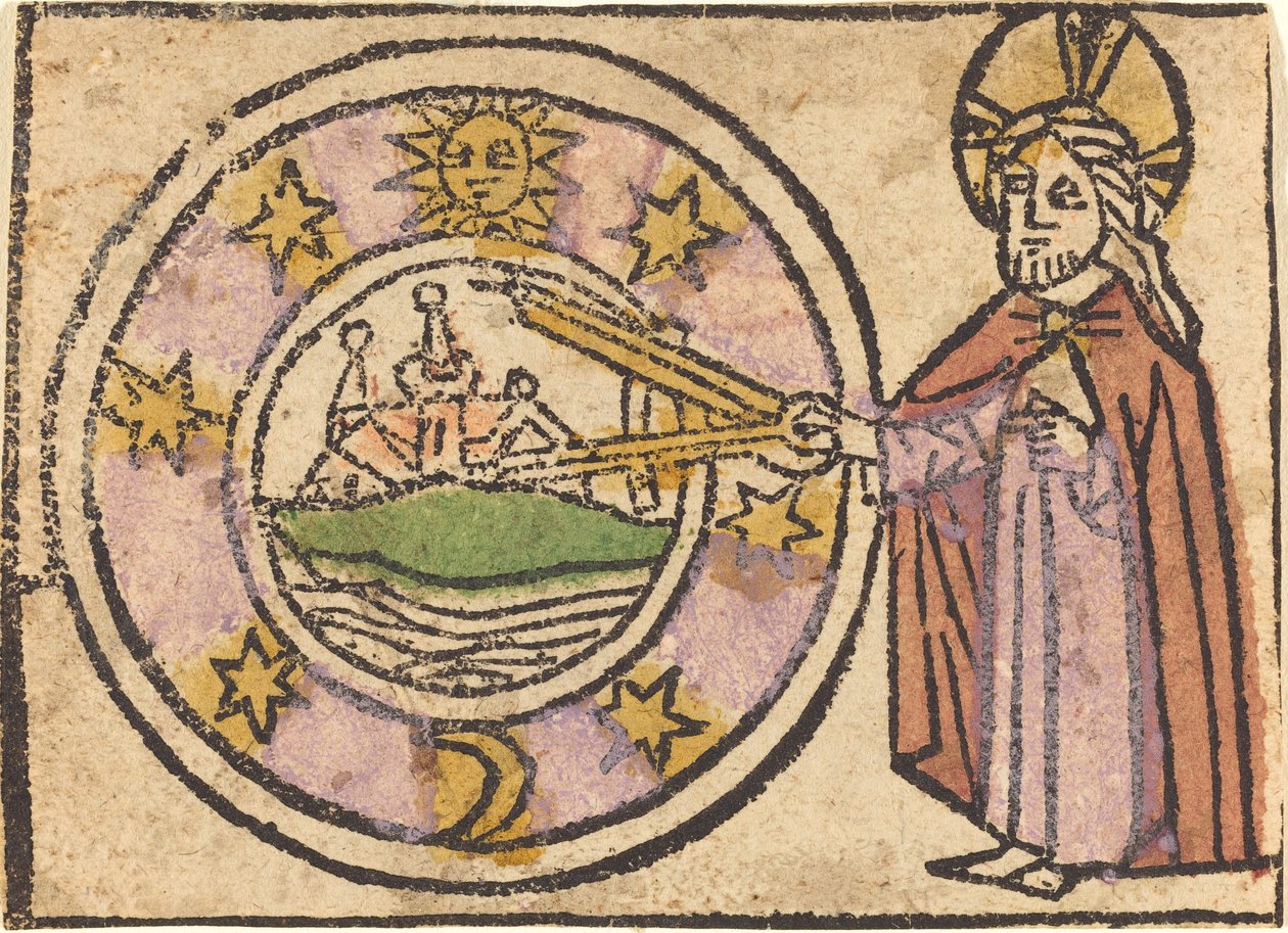 Cristo Midiendo el Globo de German 15th Century