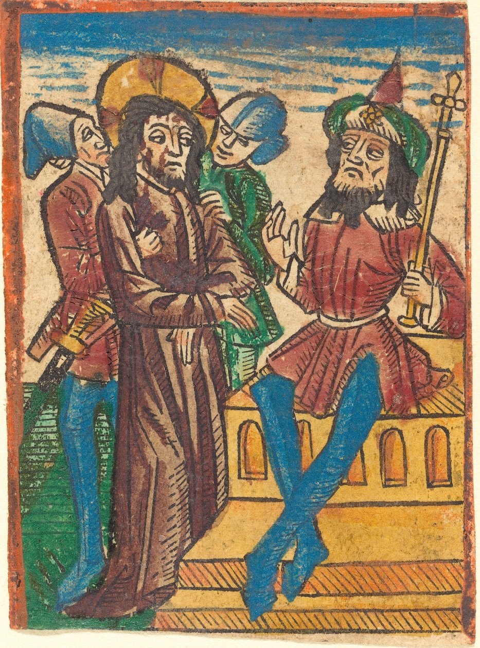 Cristo ante Pilato de German 15th Century