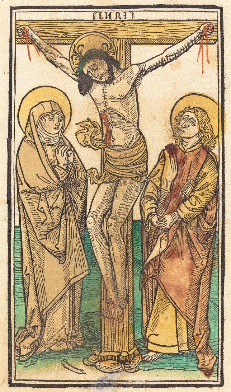 Cristo en la cruz de German 15th Century