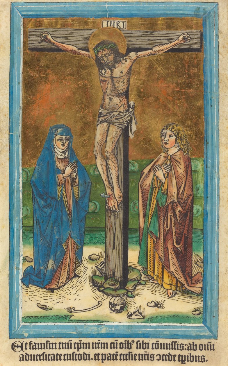 Cristo en la cruz de German 15th Century